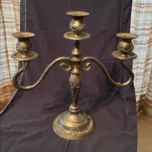 Classic Three-Arm Silver Candelabra – Elegant Home Accent